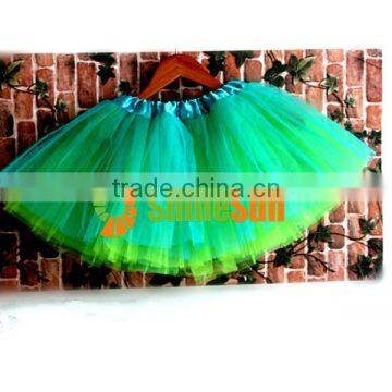 Christmas Girls Green Ballet Tutu Tulle Skirt for Both Sides to Wear Girls Tutu photo-6