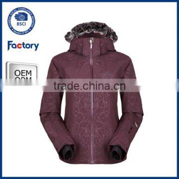 2015 New design customized women outdoor clothing ski wear professional ski wear