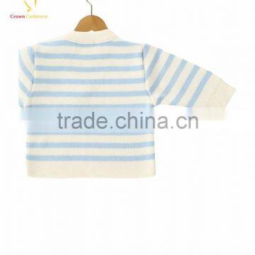 2016 New Fashion Crew Neck Knit Baby Sweater Baby Cashmere Sweater With Striped photo-2