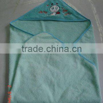 Hooded baby velour towel