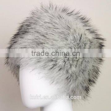 New Fashion Velvet Winter Warm Dome Caps Faux Fox Fur Hat Fake Mink Fur Hats For Women Skullies Beanies Bone photo-2