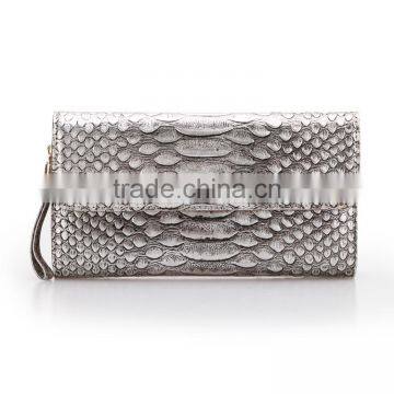 High Quality Women Leather Long Wallet Fashion Pure Color Clutch Bag Women photo-3