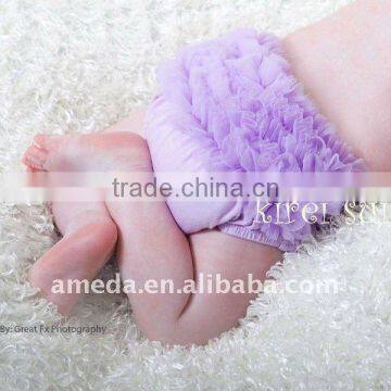 Lavender Baby Chiffon Ruffles Bloomer Panties T4A