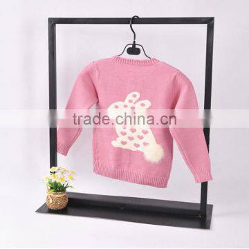 Wholesale Long Sleeve O Neck High Quality Knitting With Rabbit Pattern Girl Sweater Cardigan photo-2