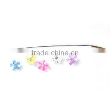 Rhinestone Hair Accessories Findings Multicolor Flower Hair Clip