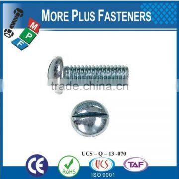 Made in Taiwan Aluminum Stainless Steel Zinc Plated Round Head Slotted Drive Machine Screw photo-6