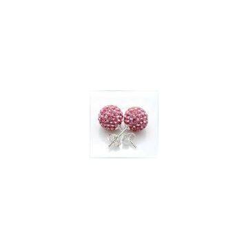 shamballa earring silver jewelry #04