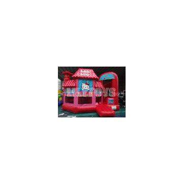 Red Color Inflatable Combos EN14960 / EN71-2-3 With Hello Kitty Theme