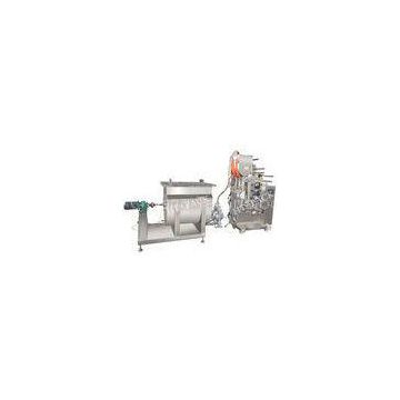 SUS304 liquid / Jam / Sauce Packaging Machinery with PLC Controller