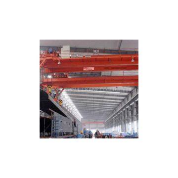 Double Girder Overhead Bridge Crane with Electric Hoist for Lifting Heavy Duty Materials