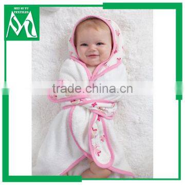 Organic bamboo baby towel set custom printed hooded