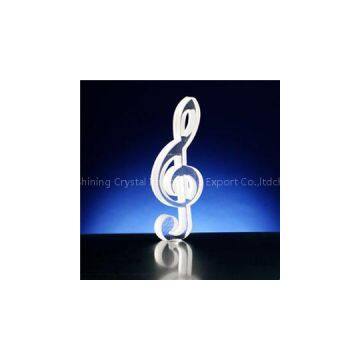Water Cutting Crystal Music Note