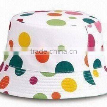 cotton summer split joint printed bucket baby girl cap