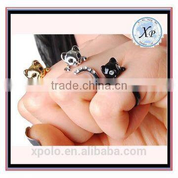 FACTORY PRICE New 2016 Wholesale 18k White Gold Plated Cat Ring photo-2