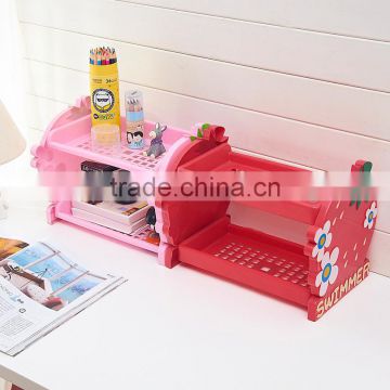 2-layers spice racks plastic bedroom shelf