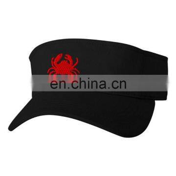 CRAB ANIMAL Emboridery Embroidered Sun Visor Hat