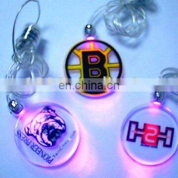 LED flash necklace light up pendant