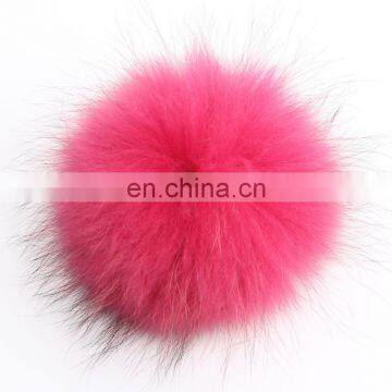 Fluffy Full Dyed Color Raccoon Fur Ball for Key Rings/shoes/bag Carm photo-5