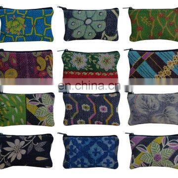 Vintage Jaipuri Kantha Bag Ethnic Handmade Designer Clutch Wallet