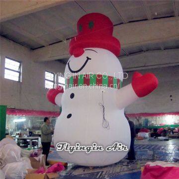 6m Height Wearing Red Hat Inflatable Snowman for Outdoor Christmas Decoration photo-2