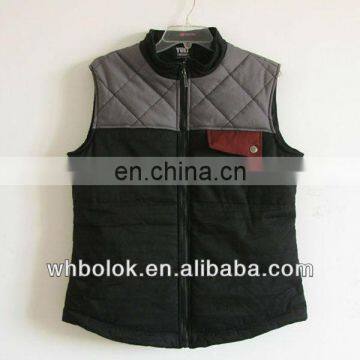 Padded vest quilted waistcoat winter 100 cotton casual vest