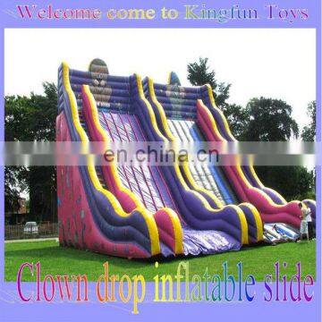 Clown drop inflatable slide for sale