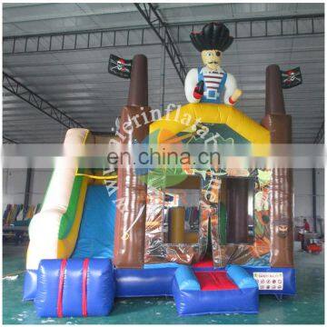2016 Aier high quality factory price pirate themed inflatable castle slide