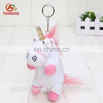 Custom mini stuffed monster plush unicorn keychain with wings wholesale