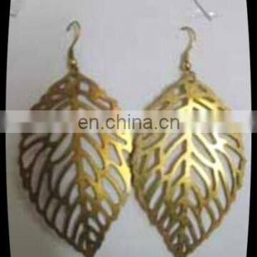 Brass Leaf Fashion Earring