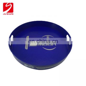 Custom logo round PS plastic anti slip bar tray