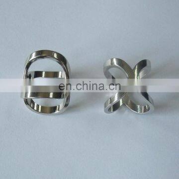 Shiny Silver Newest Blank Four Circle Scarf Ring Promotion Gifts photo-2