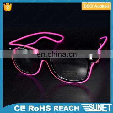 Promotion gift best wholesale items 10 colors available glow orange EL led light glasses party