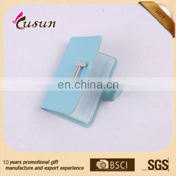 2015 Cheap Promotional Soft PU Leather Business Name Credit Card Holder