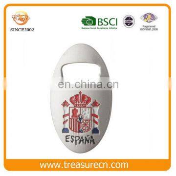 Souvenir Die-casting Soft Enamel Spanish Oval Metal Bottle Opener