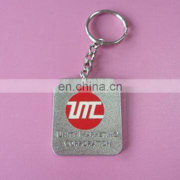 square shaped custom engraved logo company promotional gifts customized metal keychain