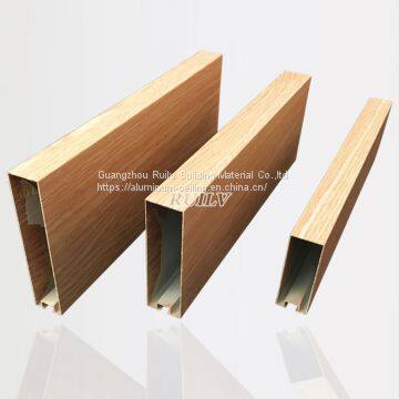 Aluminum Square Tube Ceiling for Station/Wooden Grain Aluminum Linear Ceiling/Metal Linear Ceiling photo-2