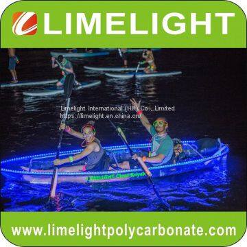 Clear kayak transparent kayak crystal kayak with LED light for night touring