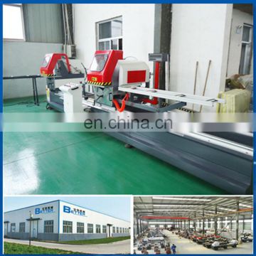 Two blades cutting saw aluminium windows making machine