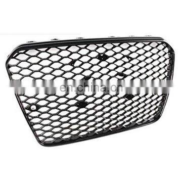 Honeycomb Center Grill Gloss Black Grille RS5 Style Fit 2013-2016 for Audi A5 S5