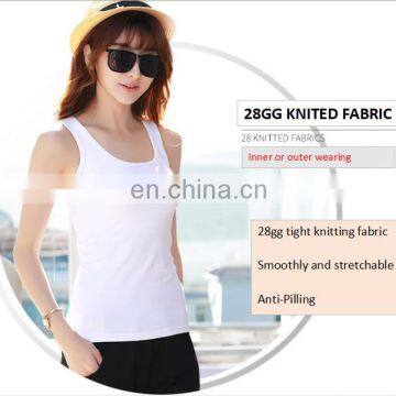 Custom logo Dense Knitting U O-Neck T Shape Basic Plain Solid Cotton Vest Tank Tops