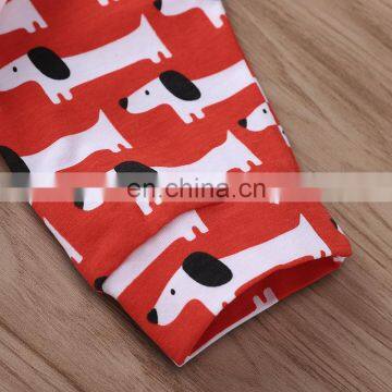 2019 New Summer Outfits Dog Full Print White Romper & Orange Pants 2PCS Set photo-6