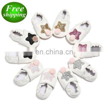 Toddler Girls Shoes first step Baby PU Shoes Infant Shoes with Star