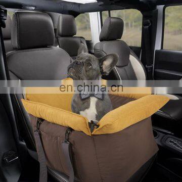 Pet car seat bed Luxury Dog travel bed with Handle Soft Dog Boster Car seat Indoor Pet sofa