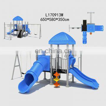 Multifunctional Plastic Kids Play Slide With Swing, Plastic Slides For Kids