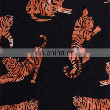 Stock Cotton Spandex Printed Jersey Fabric for apparel