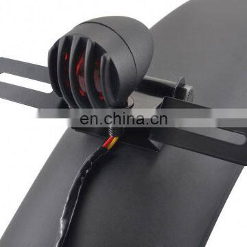 Motorcycle Retro Rear Fender Mudguard With Tail Brake Light For Harley Bobbers Chopper