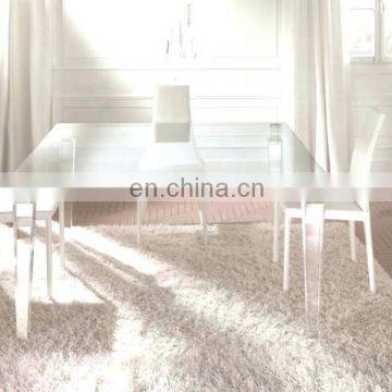 Polished Edge Round Rectangular Tempered Glass Table Top