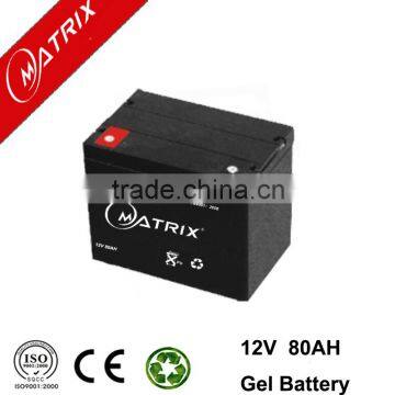 Lead Acid Deep Cycle 12v 80ah solar gel battery