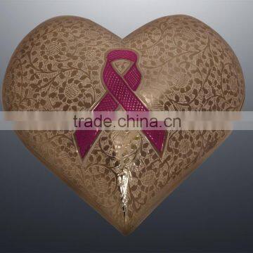 Heart Keepsake Brass Cremation Urn For Adults