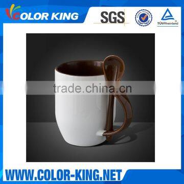 with Spoon in Handle Blank Ceramic Sublimation Mug